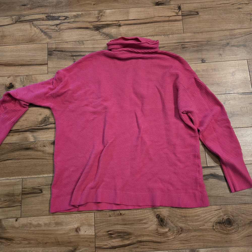 Chelsea & Theodore Vibrant Pink Cowl Neck Sweater